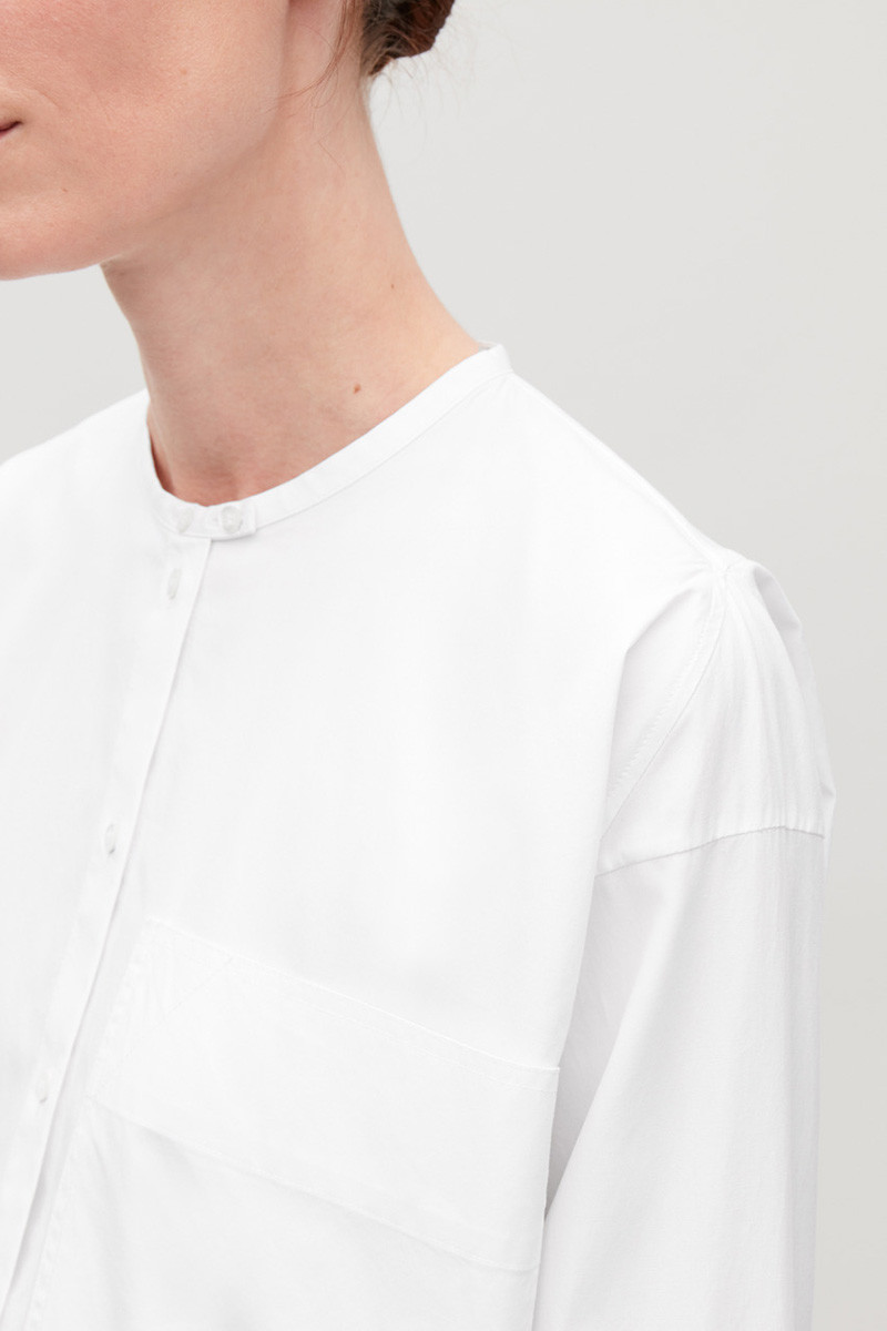 RELAXED GRANDAD SHIRT 2 | COS Limitovaná kolekce White Shirt Project 4